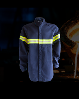 Chaqueta Ignifuga Cuello Mao Unipower NFPA 2112 NFPA 70E Azul Marino (1)