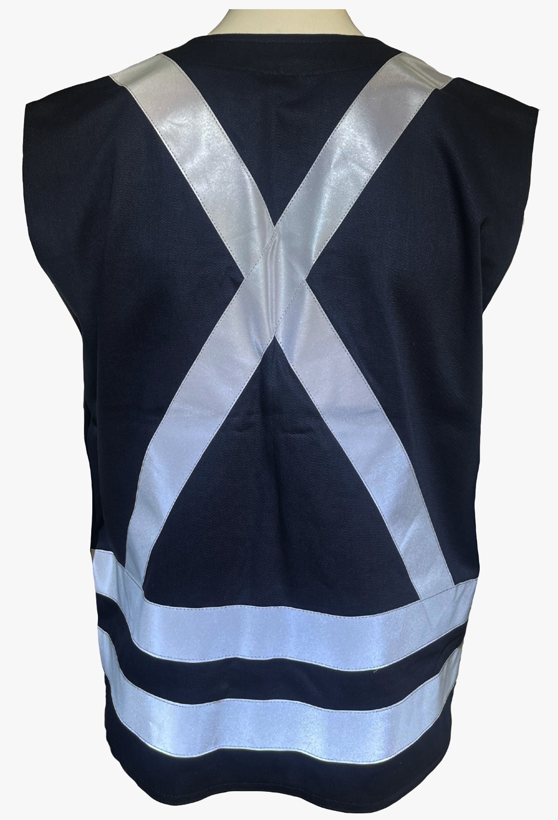 Chaleco tipo geólogo ignífugo con reflectantes ignífugos - Atrás